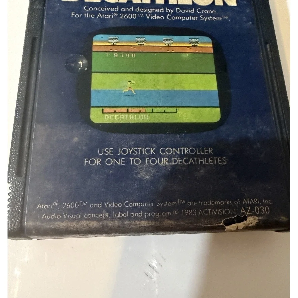 Decathlon (Atari 2600, 1983) Az030‎ Game Cartridge Only